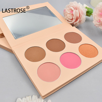 Palette de maquillage bronzante, blush et illuminateur, nouvelle conception, 6 couleurs, OEM, marque privée
