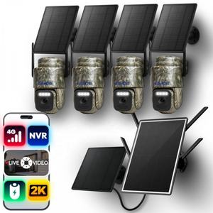 Set Kamera Router Nirkabel Tenaga Surya 4CH 16MP Luar Ruangan Baru 2026, Stasiun Basis Nirkabel 4G, Pengoperasian Mudah, Kamera PTZ SOLAR - Product Image 2