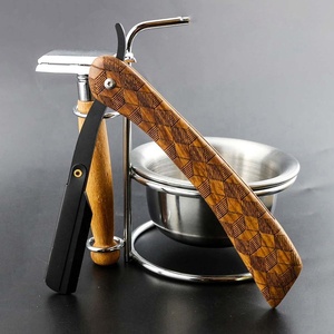 Nueva maquinilla de afeitar recta genuina de 3 hojas sin maquinilla de afeitar desechable maquinilla de afeitar profesional para peluquero logotipo personalizado sostenible personalizado - Product Image 6