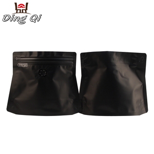 Matte black stand up zipper mini ground coffee bags pouch vacuum sealed bag for coffee