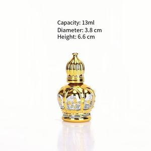 ขวดโรลออนน้ำมันหอมระเหยแบบหรูหรา ขนาด 13 มล. ทำจากแก้วหลากสี สไตล์ตะวันออกกลาง อาหรับ ดูไบ สำหรับน้ำหอมอัตตาร์และอูด พร้อมฝาเกลียว - Product Image 6