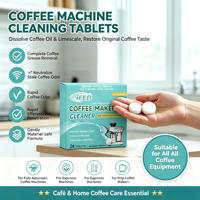 Tablettes de nettoyage universelles pour machine à café - Fourniture pour 1 an - Détartrant compatible avec Breville, Nespresso, Keurig & Ninja