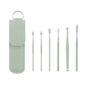 6pcs/Set Bamboo Handheld Daily Use <b>Ear</b> Cleaner Set <b>Ear</b> Wax Remover Spiral Design Eco-Friendly Easy Earwax Removal - Product Image 5