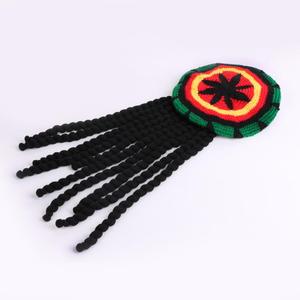 Chapeau <span class=keywords><strong>Rasta</strong></span> avec Dreadlocks Noir Hiver Chaud Bonnet Perruque en Tricot Carnaval Cosplay Costume Accessoire Pour Hommes Femmes - Product Image 6
