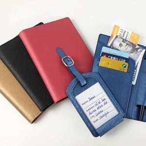Fundas para Pasaportes y Etiquetas de Equipaje de Cuero al por Mayor, Etiquetas de Equipaje con Logotipo Personalizado ODM para Viajes, Set de Regalo - Product Image 1
