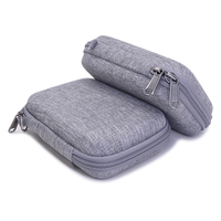 Organisateur de câbles, étui de rangement pour écouteurs, pour voyage, étui zippé portable, étanche, pochette pour chargeur avec poche en filet
