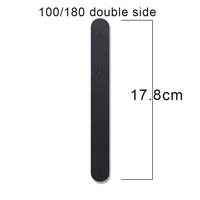 Lot de 12 limes à ongles jetables en bois double face, grain 100/180, pour manucure et pédicure à domicile ou en salon