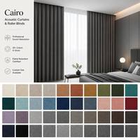Rideau Acoustique Motorisé INNOVASIA 8 Couches, Rideau Intelligent à Télécommande, Absorbant le Son, Couleur Umber, pour Salle de Concentration, Taille Personnalisée