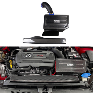 EDDY Boîtier de filtre à air du moteur en fibre de carbone brillante avec bouclier thermique pour VW <span class=keywords><strong>Golf</strong></span> <span class=keywords><strong>7</strong></span> Mk7 GTI 2.0t EA888 Gen3 CUG CHH CXDB DNPA - Product Image 1