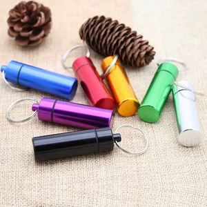 Wholesale Mini Travel Pill Holder Portable Mini Aluminium Pill Organizer Case Container Small Pocket Pill Box Keychain - Product Image 5