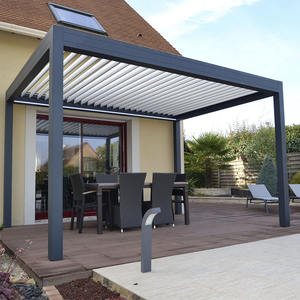 Fabricants de pergolas à persiennes en alliage d'aluminium imperméables personnalisables prenant en charge différentes tailles pour l'extérieur respectueux de l'environnement - Product Image 1