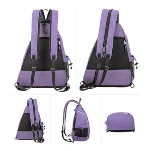 กระเป๋าพาดลำตัวมีหลายช่องสำหรับลูกเทนนิสและอุปกรณ์กีฬาทำความสะอาดง่าย - Product Image 3