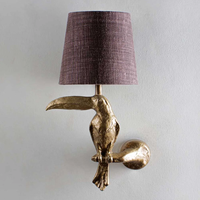 Applique Murale Toucan LED avec Abat-jour en Tissu – Style Moderne et Classique pour Chambre et Salon