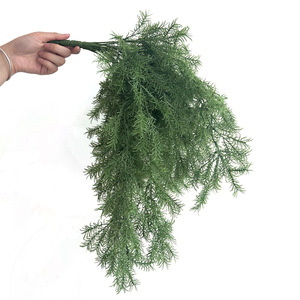 <b>Artificial</b> Hanging Green Plant Fishtail <b>Grass</b> Bundle 30cm-100cm Indoor Home Decoration Christmas Wedding Props - Product Image 1