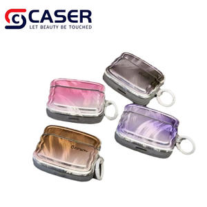 Estuche para Auriculares con Diseño de Textura de Pluma Estilo 2024, Venta Caliente, Hebilla de Anillo, Cubierta para Auriculares con Láser Deslumbrante para <span class=keywords><strong>Airpodspro</strong></span> 1/2/3 - Product Image 4