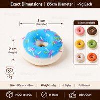 Jouets Squishy Southpeak, Jouets Anti-Stress Squishy Factory, Jouets à Presser Mini Donut Squishy, Jouets à Remontée Lente pour Soulager le Stress, Cadeau pour Enfants