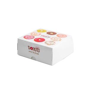 Mini Donut Packaging Box Logo Papel de arte impreso para Sugar Baby Food con relieve y laminación mate/brillante - Product Image 3
