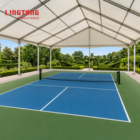 Abri pour terrain de pickleball avec structure en alliage d'aluminium haute résistance, tissu imperméable et résistant aux UV pour les sites sportifs commerciaux - Extensible