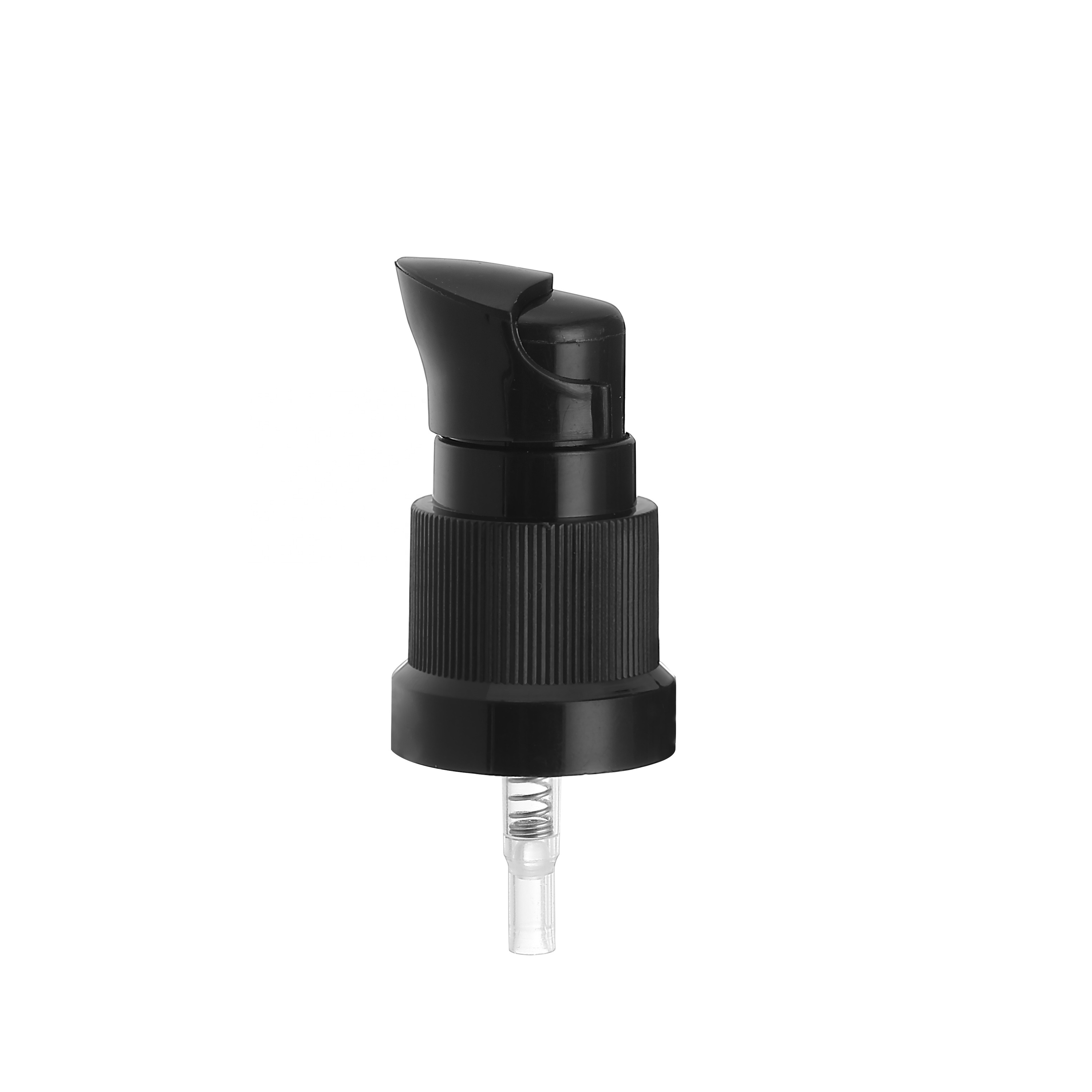 black plastic pump 18/415 cosmetic serum pump 18 mm treatment pump for cosmetic packaging