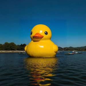 Canard géant gonflable flottant sur le lac, jouet gonflable flottant sur le lac, OEM |   Fabricant en gros d'attractions gonflables pour lacs - Product Image 1