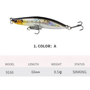 Vente chaude Monster Shot Naufrage Minnow Leurres De Pêche 6.6cm 8.5g Appâts Artificiels Leurres D'eau Salée Rolling <span class=keywords><strong>Action</strong></span> Pesca Pêche - Product Image 5