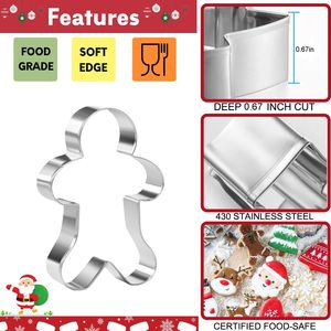 Herramientas para hornear <span class=keywords><strong>de</strong></span> acero inoxidable, molde para <span class=keywords><strong>galletas</strong></span> con forma <span class=keywords><strong>de</strong></span> Navidad, juego <span class=keywords><strong>de</strong></span> cortador <span class=keywords><strong>de</strong></span> <span class=keywords><strong>galletas</strong></span>, máquina cortadora <span class=keywords><strong>de</strong></span> <span class=keywords><strong>galletas</strong></span> <span class=keywords><strong>de</strong></span> vacaciones - Product Image 2