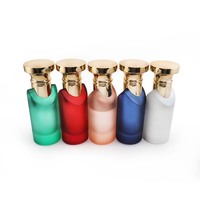 Nouveau Arrivage Fabrication Distributeur De Parfum 30ml Bouteille Givrée De Luxe Avec Bouchon En Or
