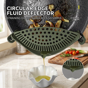 Égouttoir à pot en silicone à clipser avec pince en acier inoxydable, passoire réglable résistante à la chaleur pour égoutter les pâtes et les légumes - Product Image 4
