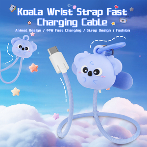 <span class=keywords><strong>Cable</strong></span> de Carga Rápida de 60W con Forma de Koala Australiano, Correa de Muñeca, <span class=keywords><strong>Cable</strong></span> de Datos USB C con Llavero para Niños, Regalos - Product Image 2