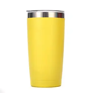 Custom Branded Isolated Travel Tumblers 20 Oz Copo Tumbler Aço Inoxidável com Tampa e Caneca De Café Em Pó De Palha