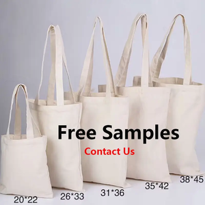 Tùy chỉnh sinh thái thân thiện tái chế vải bông Tote Túi mua sắm với túi cho phụ nữ - Product Image 5