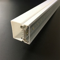 Manchon de boîtier de tube lumineux led carré en plastique polycarbonate, extrusion co, 30x30mm, couleur blanche et transparente