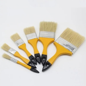 Queue noire de couleur jaune de haute qualité manche en bois <span class=keywords><strong>vernis</strong></span> <span class=keywords><strong>pinceau</strong></span> à poils naturels - Product Image 1