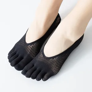 Personalización ligera Calcetines de cinco dedos Zapatillas Yoga Señoras Terciopelo Medias de verano Malla corta Transpirable Invisible <span class=keywords><strong>Poco</strong></span> profundo - Product Image 2