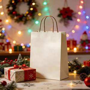 Custom-designed <b>Patterns</b>, Sizes, and Colors Eco-friendly Kraft <b>Paper</b> Shopping Bags Christmas Gifts and Retail Packaging - Product Image 6