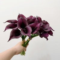 Calla-Lilien-Bouquet, Mini Einzelstiel, Realistische Calla-Lilie, Künstliche Blume, Brautstrauß, Hochzeits-Dekorationsblume