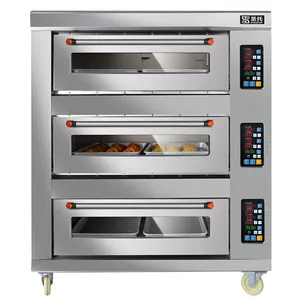 Commercial Bakery Baking Equipment Electric 3 Decks Oven cake making machine Bakery gas oven bread bakery oven
