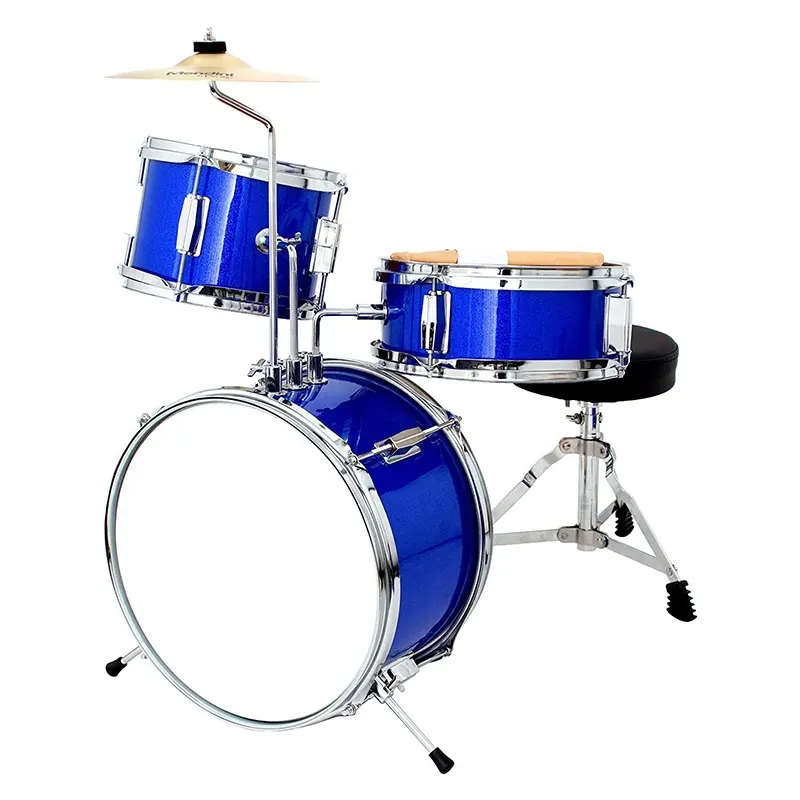 Amazon 13 zoll 3-Piece Kids/Junior Drum Set mit Throne Cymbal Pedal Drumsticks (Blue Metallic)