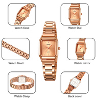 SKMEI 2237 Montre Femme De Luxe, Nouvelle Tendance, Élégante, en Acier à Quartz, Étanche avec Bracelet Or Jaune