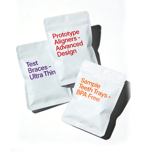 Kantong Mylar Berkualitas Tinggi dengan Segel 3 Sisi dan Jendela untuk Aligner Gigi <span class=keywords><strong>Smile</strong></span> Aligner, Kantong Kemasan Mylar untuk Aligner Gigi Transparan - Product Image 3