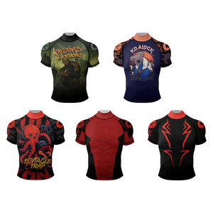 <strong>Custom</strong> Your Own <strong>Designs</strong> Brazilian Jiu-Jitsu Men's <strong>Compression</strong> Rash Guard Fitness <strong>Shirt</strong> UPF50 Breathable Short Sleeve - Product Image 4