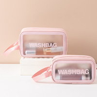 Pochette étanche en TPU personnalisable avec logo, grande et petite, transparente, pour trousse de toilette, sac de beauté, sac de voyage en PVC transparent pour maquillage