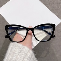 QSKY Lunettes de vue rétro de luxe pour femmes, monture œil de chat anti-lumière bleue, vente en gros