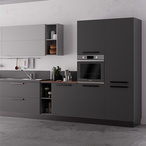 CBMmart High End <strong>Dark</strong> Grey Kitchen Cabinet Modern Designs Manufacturing Homes Melamine Kitchen Cabinet - Product Image 1