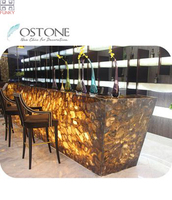 Bar commercial moderne et contemporain au design élégant et populaire, en pierre d'agate écologique, finition ultra brillante, garantie 10 ans, pour hôtel et salle de sport