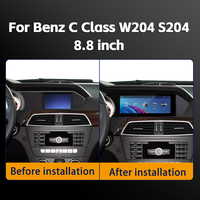 Tablero Digital para Automóvil Linux de 8.8 Pulgadas, Reproductor de Radio Multimedia MP3, Pantalla Táctil Capacitiva para Mercedes Benz Clase C W204/S204