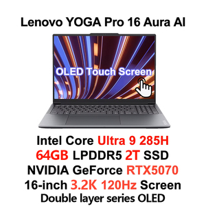 โน้ตบุ๊คธุรกิจ YOGA Pro 16 Ultra9-285H หน้าจอ OLED ขนาด 16 นิ้ว พร้อมตัวเลือกการ์ดจอ RTX5060/RTX5070 ความละเอียด 2.8K แบบไม่มีหน้าจอสัมผัส หรือ 3.2K แบบหน้าจอสัมผัส - Product Image 6