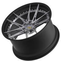 Jantes forgées 2 pièces 5x120/112/130, finition noir satiné populaire, lèvre profonde concave, 19 20 21 22 23 pouces pour voitures de luxe