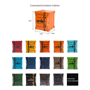 Produit d'armoire conteneur en fer <span class=keywords><strong>industriel</strong></span> <span class=keywords><strong>Vintage</strong></span> Iron <span class=keywords><strong>Metal</strong></span> Cargo Small Side Table Corner Storage Cabinets DIY decor locker - Product Image 6