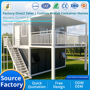 Maison préfabriquée modulaire en conteneur à faible coût, mur-rideau en verre, type bungalow, en kit, pour l'Europe - Vente en gros sur mesure - Product Image 2